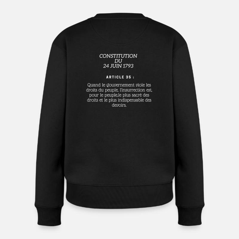 Constitution 24 juin 1793 - Pull Premium bio Femme - noir
