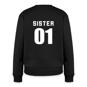Sister 01 Sister 02 Sister 03 BFF Freundschafts - Frauen Premium Bio Pullover - Schwarz - Hinten - Julia (174cm)