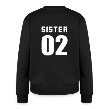 Sister 01 Sister 02 Sister 03 BFF Freundschafts - Frauen Premium Bio Pullover - Schwarz - Hinten - Julia (174cm)