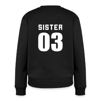 Sister 01 Sister 02 Sister 03 BFF Freundschafts - Frauen Premium Bio Pullover - Schwarz - Hinten - Julia (174cm)