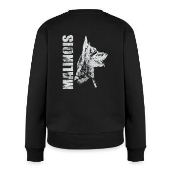 Malinois Shirt IGP Hundesport Motiv - Frauen Premium Bio Pullover - Schwarz - Hinten - Julia (174cm)
