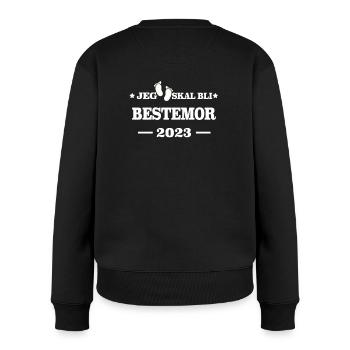 Ich werde Oma 2023 Babyfüße - Enkel Enkelkind - Frauen Premium Bio Pullover - Schwarz - Hinten - Julia (174cm)