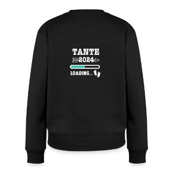 Ich werde Tante 2024 / Werdende Tante 2024 - Frauen Premium Bio Pullover - Schwarz - Hinten - Julia (174cm)
