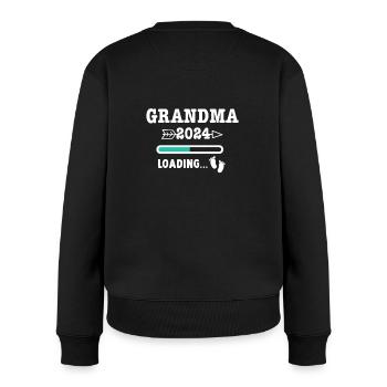Ich werde Oma 2024 Babyfüße - Enkel Enkelkind - Frauen Premium Bio Pullover - Schwarz - Hinten - Julia (174cm)
