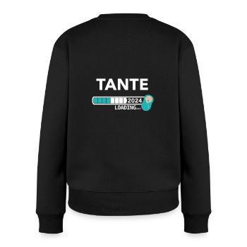 Ich werde Tante 2024 / Werdende Tante 2024 - Frauen Premium Bio Pullover - Schwarz - Hinten - Julia (174cm)