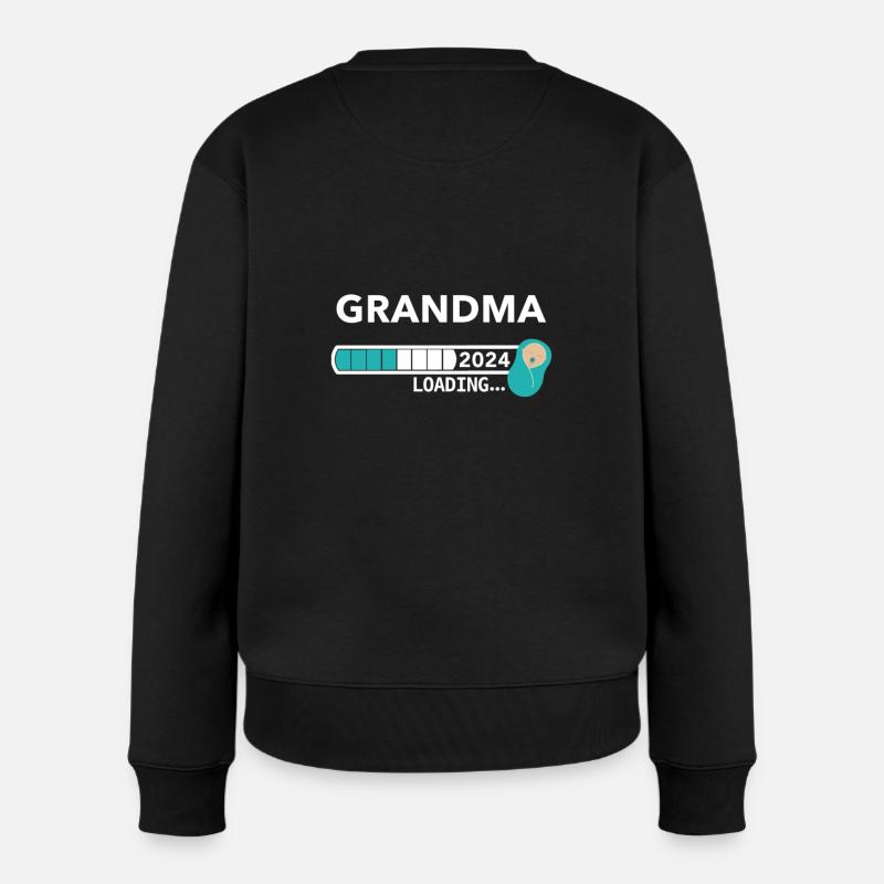 Ich werde Oma 2024 Babyfüße - Enkel Enkelkind - Frauen Premium Bio Pullover - Schwarz