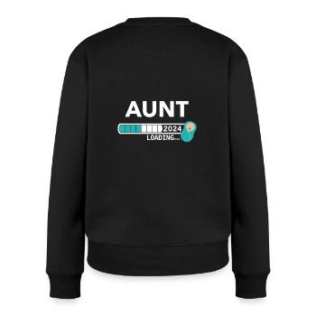 Aunt Loading - Frauen Premium Bio Pullover - Schwarz - Hinten - Julia (174cm)