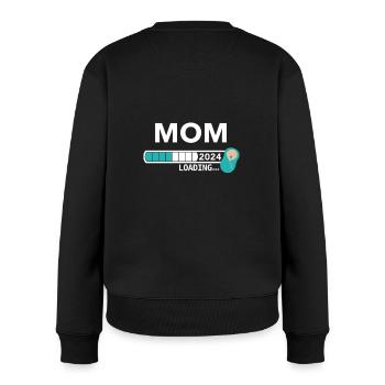 Mama 2024 loading... / Mama 2024 - Frauen Premium Bio Pullover - Schwarz - Hinten - Julia (174cm)