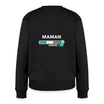 Maman 2024 Chargement... - Pull Premium bio Femme - noir - Dos - Julia (174cm)