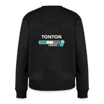 Tonton2024 - Frauen Premium Bio Pullover - Schwarz - Hinten - Julia (174cm)