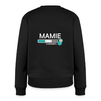 Mamie 2024 Chargement... - Pull Premium bio Femme - noir - Dos - Julia (174cm)