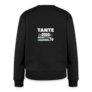 Tante 2025 Loading .... - Frauen Premium Bio Pullover - Schwarz - Hinten - Julia (174cm)