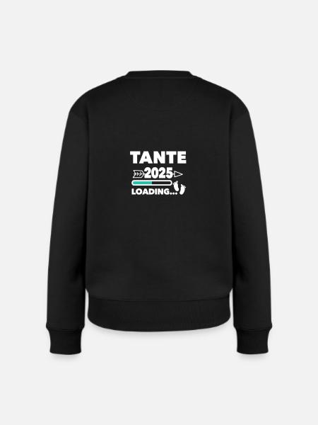 Tante 2025 Loading .... - Frauen Premium Bio Pullover - Schwarz