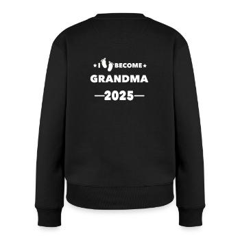 Je deviens grand-mère 2025 - Pull Premium bio Femme - noir - Dos - Julia (174cm)