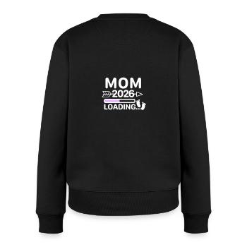 Maman 2026 - Annonce de grossesse de la barre de chargement - Pull Premium bio Femme - noir - Dos - Julia (174cm)