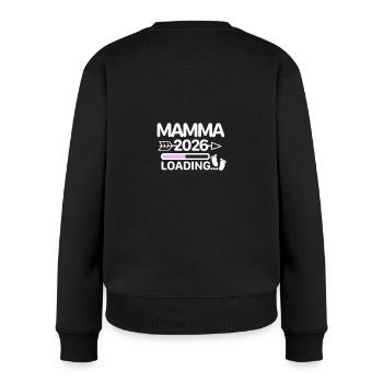 Mamma 2026 norwegisch - Frauen Premium Bio Pullover - Schwarz - Hinten - Julia (174cm)