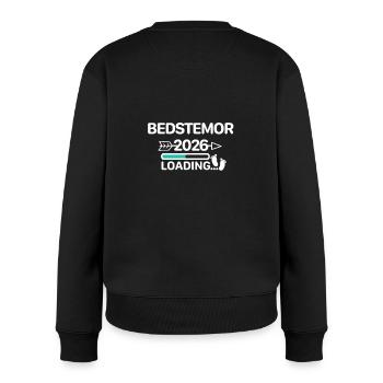 Bedstemor 2026 dänisch - Frauen Premium Bio Pullover - Schwarz - Hinten - Julia (174cm)