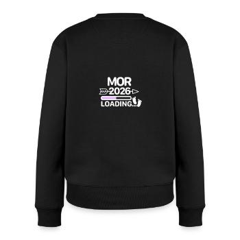 Mor 2026 Danish pregnancy announcement - Women's Premium Organic Jumper - black - Back - Julia (174cm)