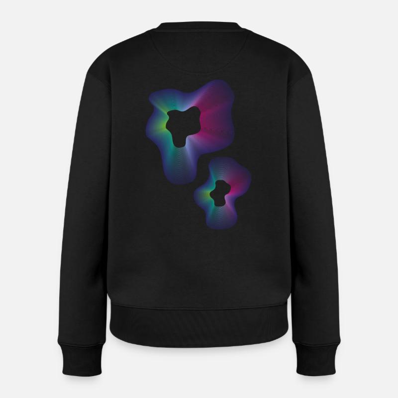 Abstraktes Neon Muster - Frauen Premium Bio Pullover - Schwarz