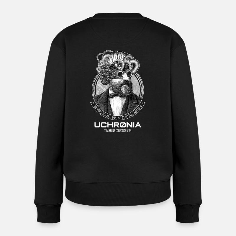 Uchronia # 04 - Steampunk Artificial Intelligence - Women's Premium Organic Jumper - black