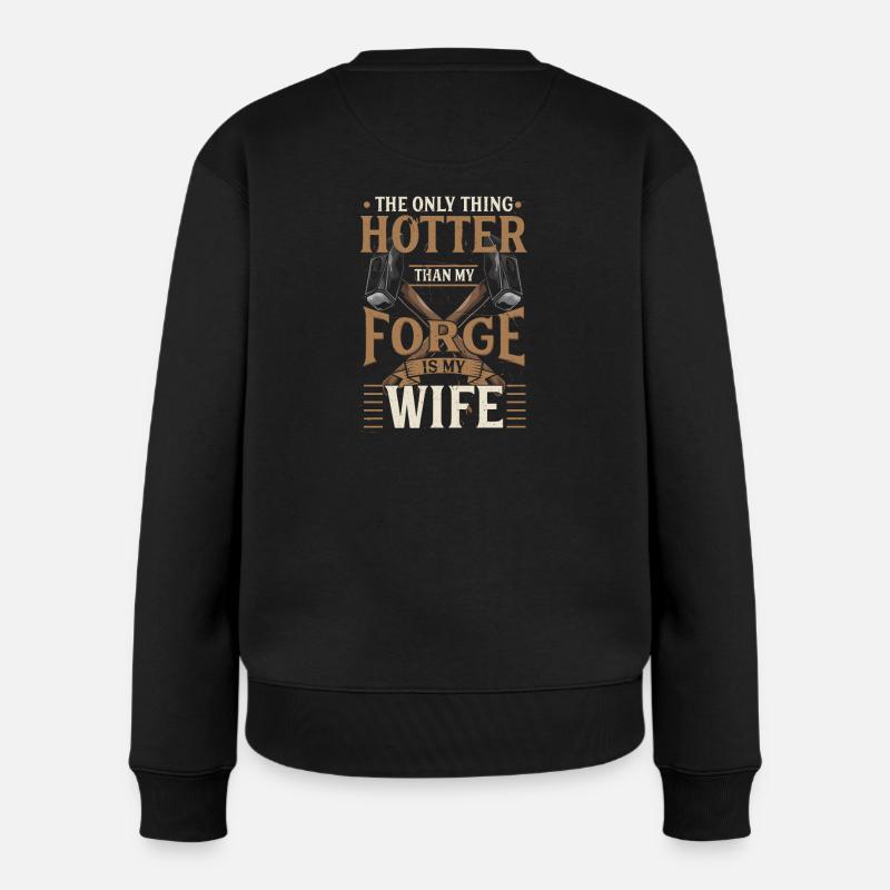 Blacksmith Forging Gift - Women's Premium Organic Jumper - black