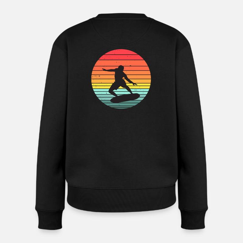 surf, surfer, surfeur - Pull Premium bio Femme - noir