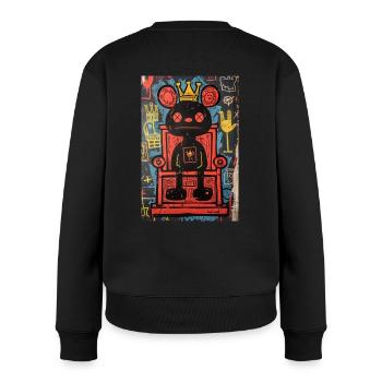 Roi de la mauvaise humeur - Pull Premium bio Femme - noir - Dos - Julia (174cm)