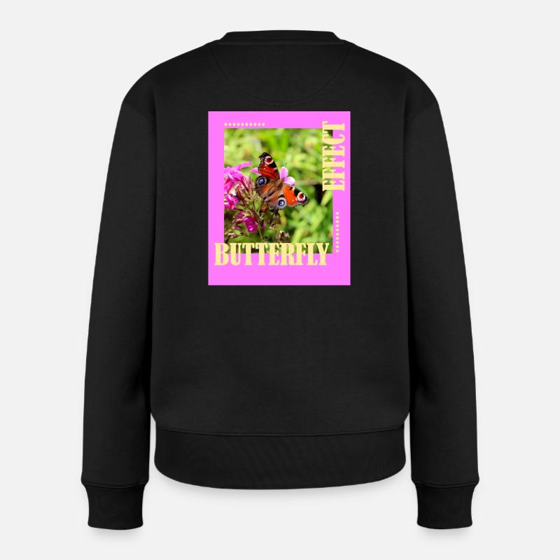 Butterfly Effect Foto Design - Frauen Premium Bio Pullover - Schwarz