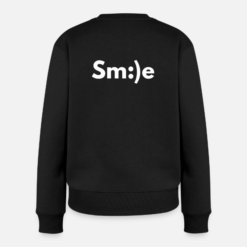 sourire, souriant, souriante - Pull Premium bio Femme - noir