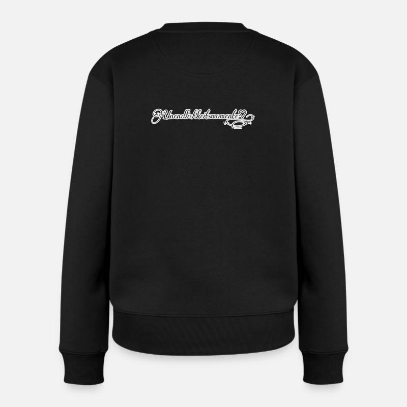Lebensbaum umarmt Naturkreise - Frauen Premium Bio Pullover - Schwarz
