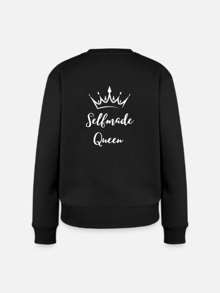 Selfmade Queen - Frauen Premium Bio Pullover - Schwarz