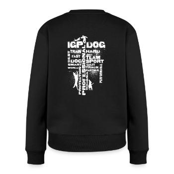 IGP CHIEN PROFESSIONNEL 2 - Pull Premium bio Femme - noir - Dos - Julia (174cm)