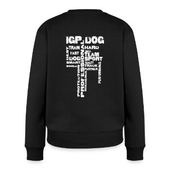 IGP DOG PROFESSIONAL Chemise de sport pour chien - Pull Premium bio Femme - noir - Dos - Julia (174cm)