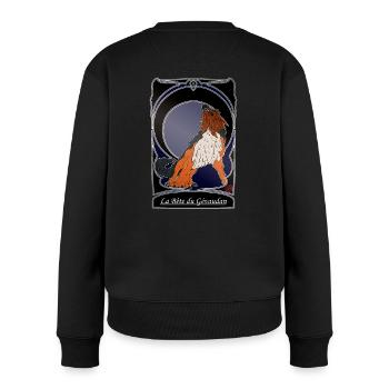La Bete du Gevaudan - folklore Lozere Ardeche - Pull Premium bio Femme - noir - Dos - Julia (174cm)