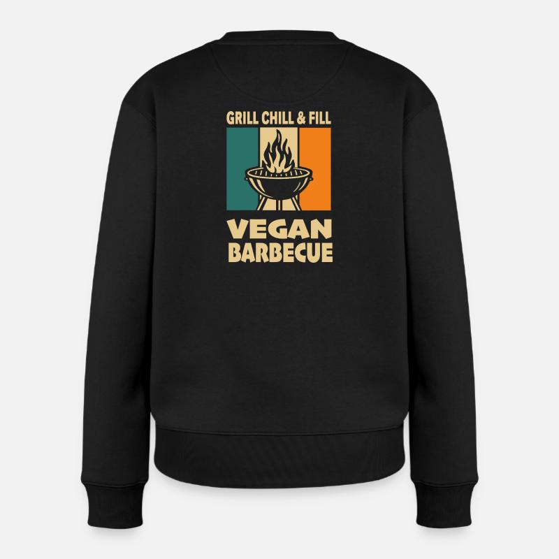 Be Vegan - Frauen Premium Bio Pullover - Schwarz