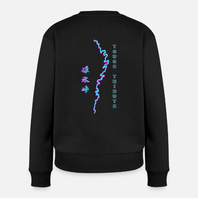 碓氷峠 Usui Touge Synthwave - Frauen Premium Bio Pullover - Schwarz