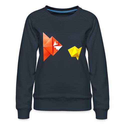 Origami Piranha and Fish - Fish - Pesce - Peixe - Women's Premium Sweatshirt