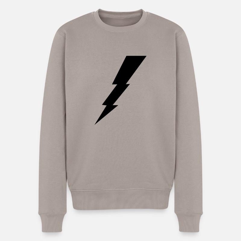 Taschenlampe - Männer Premium Bio Pullover - Taupe