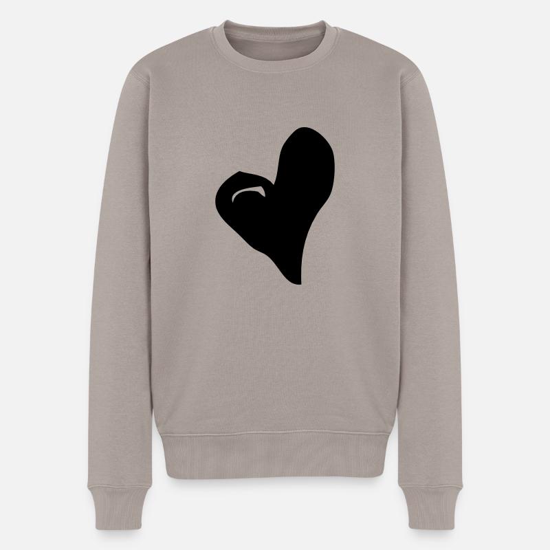 cœur - Pull Premium bio Homme - taupe