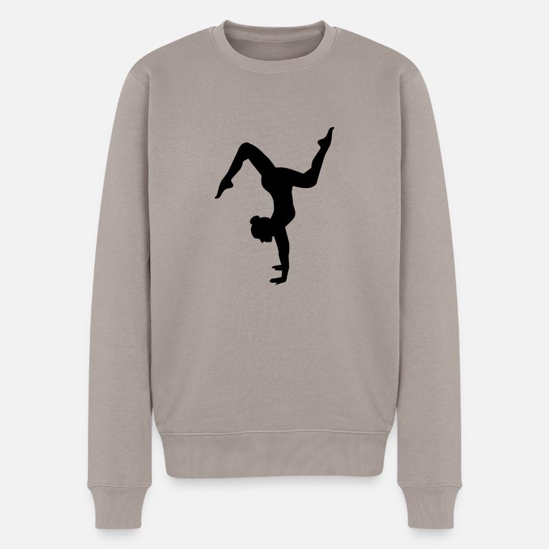 Gymnastique - Pull Premium bio Homme - taupe