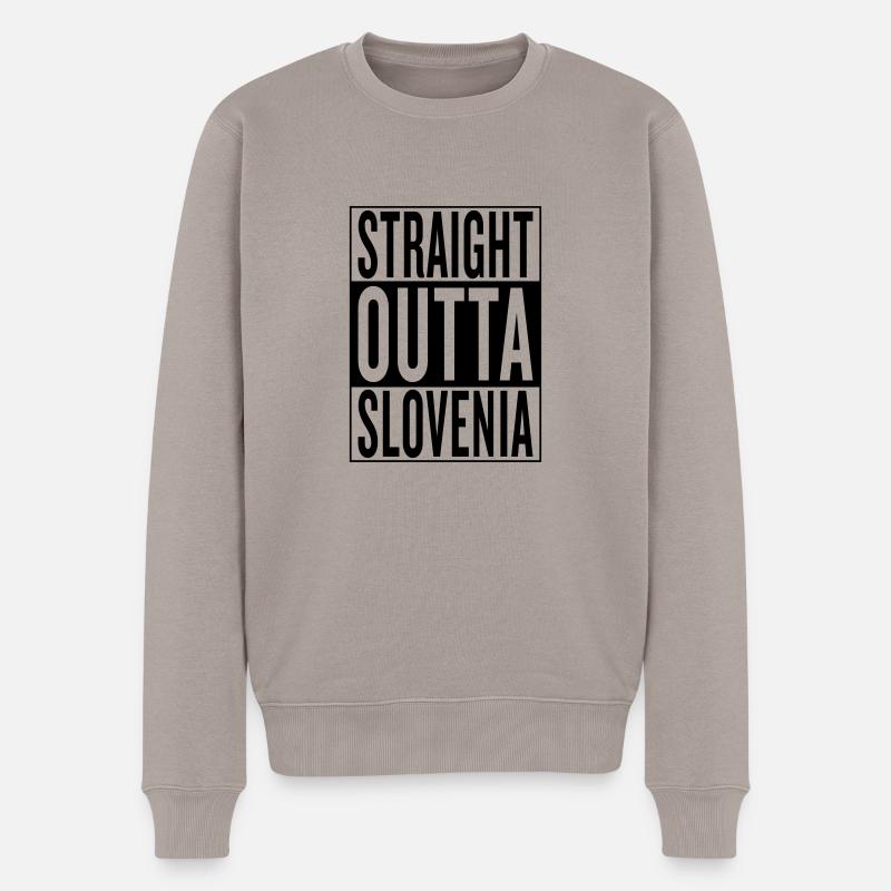 Slovenia - Männer Premium Bio Pullover - Taupe