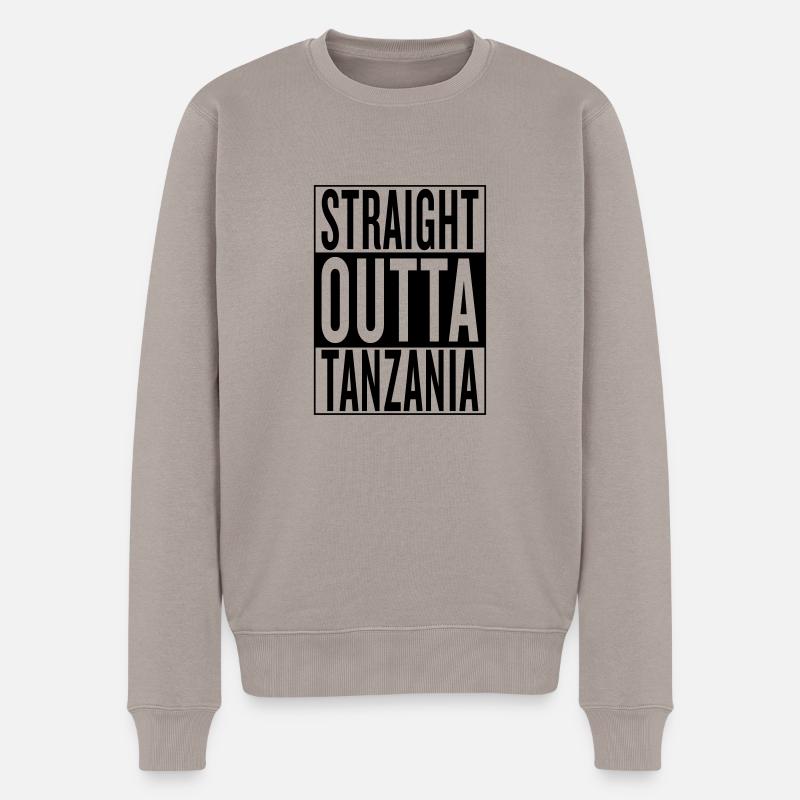 Tanzania - Männer Premium Bio Pullover - Taupe