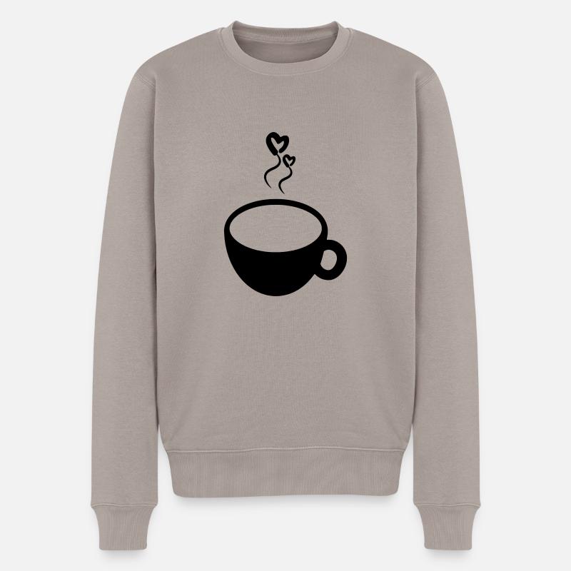 Kaffeetasse - Männer Premium Bio Pullover - Taupe