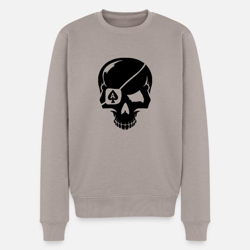 Poker - Männer Premium Bio Pullover - Taupe