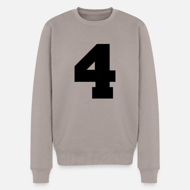 4 - Männer Premium Bio Pullover - Taupe