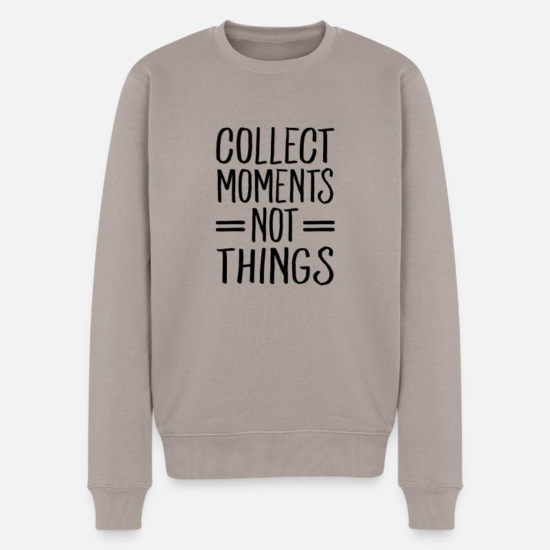 Collect Moments Not Things - Pull Premium bio Homme - taupe