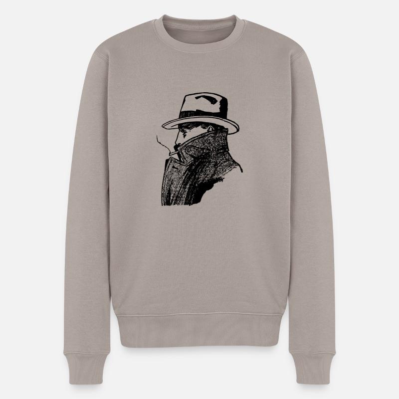 Agent Detektiv - Männer Premium Bio Pullover - Taupe