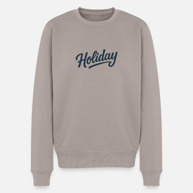 Holiday - Männer Premium Bio Pullover - Taupe