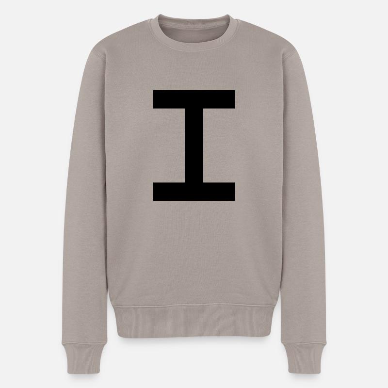 zahl_1_roemisch - Männer Premium Bio Pullover - Taupe