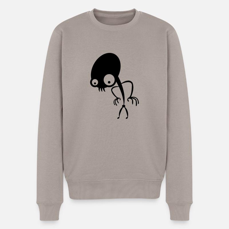 alien - Männer Premium Bio Pullover - Taupe